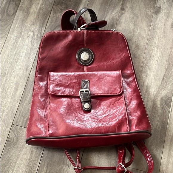 Mouflon Red Leather Mini Backpack - Picture 16 of 16